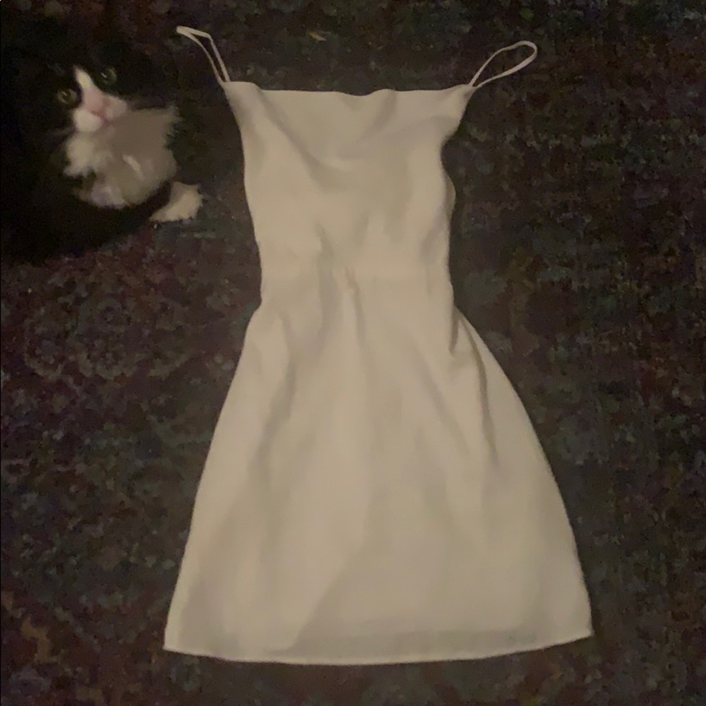 White linen dress